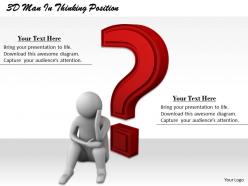 1113 3d man in thinking position ppt graphics icons powerpoint