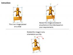 1113 3d man jumping over a hurdle ppt graphics icons powerpoint