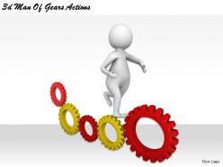 1113 3d man of gears actions ppt graphics icons powerpoint
