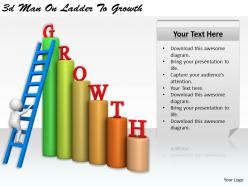 1113 3d man on ladder to growth ppt graphics icons powerpoint
