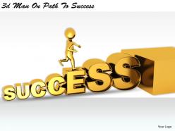 1113 3d man on path to success ppt graphics icons powerpoint