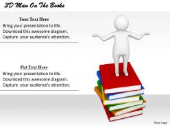1113 3d man on the books ppt graphics icons powerpoint