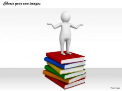 1113 3d man on the books ppt graphics icons powerpoint