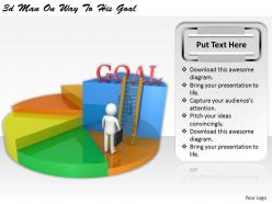 1113 3d man on way to his goal ppt graphics icons powerpoint