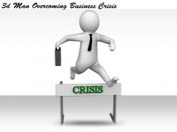 1113 3d man overcoming business crisis ppt graphics icons powerpoint