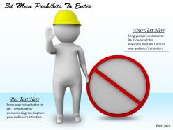 1113 3d Man Prohibits To Enter Ppt Graphics Icons Powerpoint
