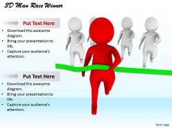 1113 3D Man Race Winner Ppt Graphics Icons Powerpoint