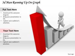 1113 3d man running up on graph ppt graphics icons powerpoint