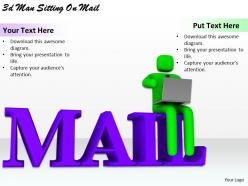 1113 3d man siting on mail ppt graphics icons powerpoint