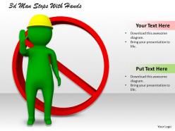 1113 3d Man Stops With Hands Ppt Graphics Icons Powerpoint
