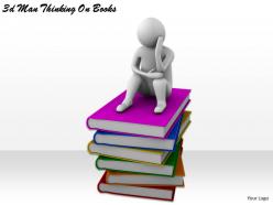 1113 3d man thinking on books ppt graphics icons powerpoint