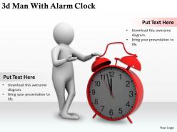 1113 3d man with alarm clock ppt graphics icons powerpoint