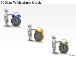 1113 3d man with alarm clock ppt graphics icons powerpoint
