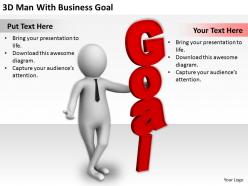 1113 3d man with business goal ppt graphics icons powerpoint