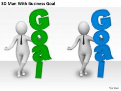1113 3d man with business goal ppt graphics icons powerpoint