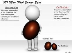 1113 3d man with easter eggs ppt graphics icons powerpoint