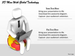 1113 3D Man With Global Technology Ppt Graphics Icons Powerpoint