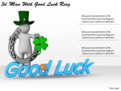 1113 3d man with good luck ring ppt graphics icons powerpoint