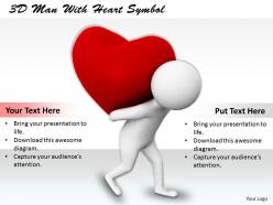 1113 3d man with heart symbol ppt graphics icons powerpoint