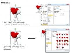 1113 3D Man With Heart Symbol Ppt Graphics Icons Powerpoint