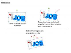 1113 3d man with job announcement ppt graphics icons powerpoint