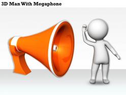 1113 3d man with megaphone ppt graphics icons powerpoint