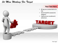 1113 3d man working for target ppt graphics icons powerpoint