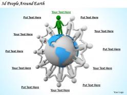 1113 3d People Around Earth Ppt Graphics Icons Powerpoint