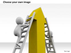 1113 3d people competing on ladders ppt graphics icons powerpoint