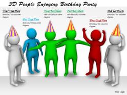 1113 3d people enjoying birthday party ppt graphics icons powerpoint