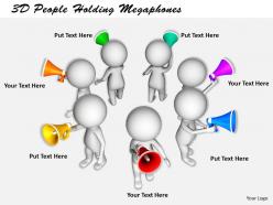1113 3d people holding megaphones ppt graphics icons powerpoint