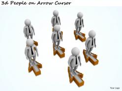 1113 3d people on arrow cursor ppt graphics icons powerpoint