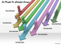 1113 3d people on colorful arrows ppt graphics icons powerpoint