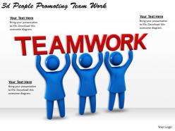 1113 3d people promoting team work ppt graphics icons powerpoint