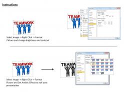 1113 3d people promoting team work ppt graphics icons powerpoint