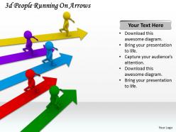 1113 3d people running on arrows ppt graphics icons powerpoint
