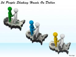 1113 3d people shaking hands on dollar ppt graphics icons powerpoint