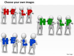 1113 3d people with help word ppt graphics icons powerpoint