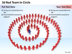 1113 3d red team in circle ppt graphics icons powerpoint