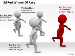1113 3d Red Winner Of Race Ppt Graphics Icons Powerpoint