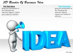1113 3d render of business idea ppt graphics icons powerpoint