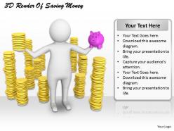 1113 3d render of saving money ppt graphics icons powerpoint