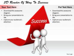 1113 3d render of way to success ppt graphics icons powerpoint