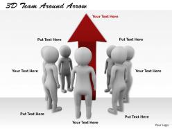 1113 3d team around arrow ppt graphics icons powerpoint