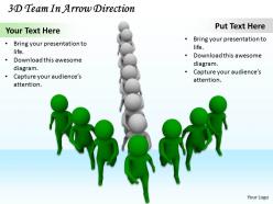 1113 3d team in arrow direction ppt graphics icons powerpoint