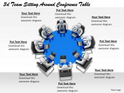 1113 3d team sitting around conference table ppt graphics icons powerpoint