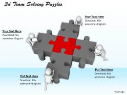 1113 3d team solving puzzles ppt graphics icons powerpoint