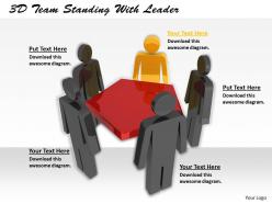 1113 3d team standing with leader ppt graphics icons powerpoint