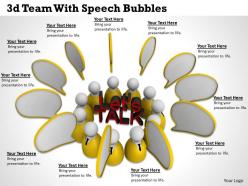 1113 3d team with speech bubbles ppt graphics icons powerpoint