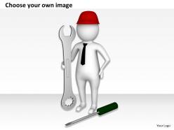 1113 3d worker with tools ppt graphics icons powerpoint